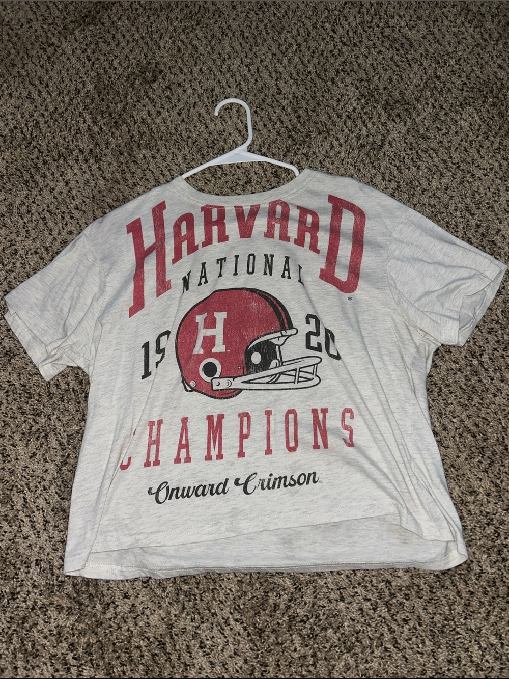 White Harvard tee